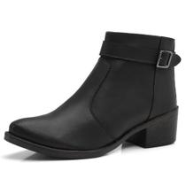 Bota Feminina Pórtice Cano Curto Fivela Com Zíper Bota Feminina Pórtice Cano Curto Fivela Com Zíper