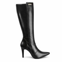 Bota Feminina Preta Bico Fino Cano Longo 1122 Bota Feminina Preta Bico Fino Cano Longo 1122
