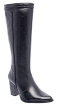 Bota Feminina Preta Cano Alto em Couro 7081 Bota Feminina Preta Cano Alto em Couro 7081