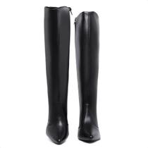 Bota Feminina Preta Cano Longo Bico Fino