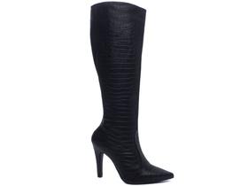 Bota Feminina Preta Elegante com Salto Conforto Estilosa