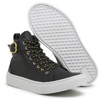 Bota Feminina Preta Esporte Academia Com Solado De Borracha Bota Feminina Preta Esporte Academia Com Solado De Borracha