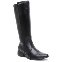 Bota Feminina Preta Montaria Cano longo em Couro 2602 Bota Feminina Preta Montaria Cano longo em Couro 2602