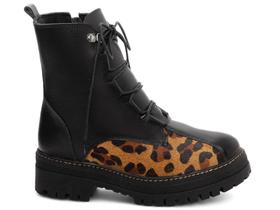 Bota Feminina Preta Onça Elegante Conforto Estilosa