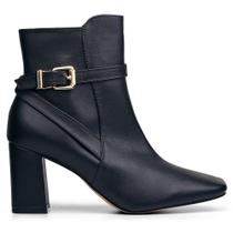 Bota Feminina Preta Salto Bloco Cano Médio Bota Feminina Preta Salto Bloco Cano Médio