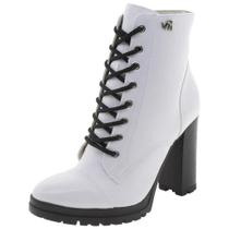 Bota feminina preto com branco