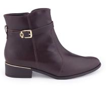 Bota Feminina Ramarim 24-53104 Cano Curto com Fivela Salto Bloco Bota Feminina Ramarim 24-53104 Cano Curto com Fivela Salto Bloco