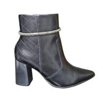 Bota Feminina RAMARIM Cano Curto Couro Bico Fino 24-68102