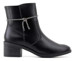 Bota Feminina Ramarim Ziper Strass 24-59102