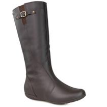 Bota feminina rasteira Fernie forrada em lã sintética Ref.:23662