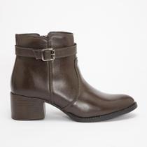 Bota feminina salto baixo resistente conforto lamore