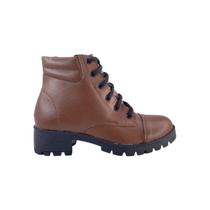 Bota Feminina Salto Baixo Tratorado Via Bag