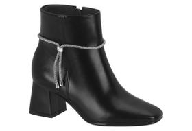 Bota Feminina Salto Bloco Com Strass Vizzano