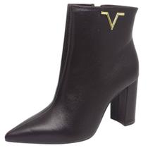 Bota Feminina Salto Bloco Couro Elegante Conforto Via Marte Bota Feminina Salto Bloco Couro Elegante Conforto Via Marte