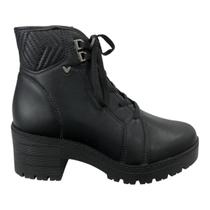 Bota Feminina Salto Bloco Forte Original Mississipi Resistente Ref MC831