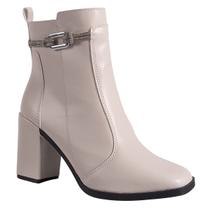 Bota Feminina Salto Bloco Grosso Cano Curto Coturno Brilho Bota Feminina Salto Bloco Grosso Cano Curto Coturno Brilho
