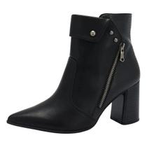 Bota Feminina Salto Bloco Medio Resistente Conforto Ramarim Bota Feminina Salto Bloco Medio Resistente Conforto Ramarim