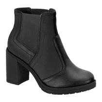 Bota Feminina Salto Bloco Napa Preto Beira Rio 9088.100