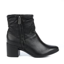 Bota Feminina Salto Grosso Couro Bottero Preto 346907