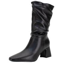 Bota feminina slouch cano médio vizzano 3109104