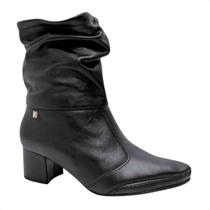 Bota feminina slouch ramarim preta -