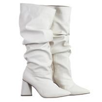 Bota Feminina Slouchy Salto Alto Confortável