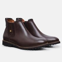 Bota Feminina Social Chelsea De Couro Cano Curto Confortável Resistente Elegante Sola De Borracha