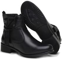 Bota feminina sollano preta coturno cano curto botinha super confortável Bota feminina sollano preta coturno cano curto botinha super confortável