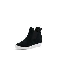 Bota feminina Sorel Out N About Slip-On Wedge, preta, branca, 7,5 Bota feminina Sorel Out N About Slip-On Wedge, preta, branca, 7,5