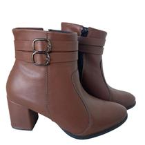 Bota Feminina Sozo Marrom Fivela