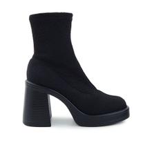 Bota Feminina Stasy Cano Baixo Tricot Preta - 7600