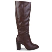 Bota Feminina Sttern Couro Confort Marrom Café - 2880