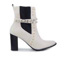 Bota Feminina Suzana Santos Cano Baixo Branca Off - 4436