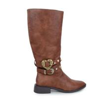 Bota Feminina Suzana Santos Cano Longo Marrom Caramelo 4458