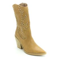 Bota Feminina Suzana Santos Western Natalia - Bege