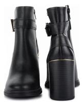 Bota Feminina Tanara Dakota Couro Ziper Conforto T8401