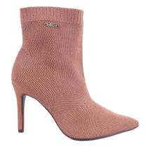 Bota Feminina Tecido Zariff By Bebecê T6216-147 Canela