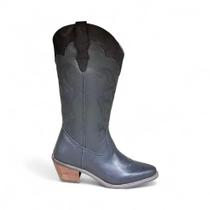 Bota feminina texana big bull cano médio couro fóssil sela