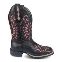 Bota Feminina Texana Country Couro Legítimo Paint Horse Bota Feminina Texana Country Couro Legítimo Paint Horse