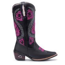 Bota Feminina Texana Estilo Country Bordada Couro Legitimo Confortavel Vaquejada Festa De Pião Tendencia 2023