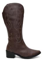 Bota Feminina Texana Western Botina Cano Longo Zíper Cano Bordado Bota Feminina Texana Western Botina Cano Longo Zíper Cano Bordado