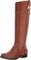 Bota Feminina Tommy Hilfiger Shyenne - Couro Cognac - Tamanho 7,5 EUA