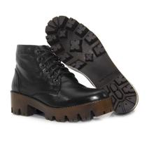 Bota Feminina Tratorada Cano Curto Moda Inverno JDK194