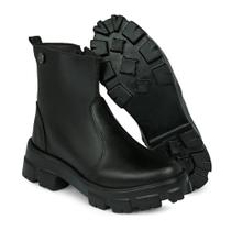 Bota Feminina Tratorada Cano Médio Estilosa e Confortável Bota Feminina Tratorada Cano Médio Estilosa e Confortável