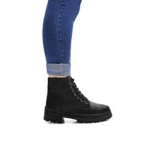 Bota Feminina Tratorada Coturno Moda Casual Atemporal Dia a Dia Design Preto JCL STORE