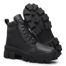 Bota Feminina Tratorada Plataforma Preta Bota Feminina Tratorada Plataforma Preta
