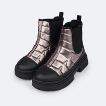 Bota Feminina Tweenie Store Preta/Prata 561.004