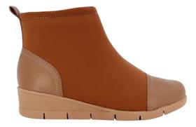 Bota Feminina Usaflex Confortavel Couro Ziper Ad0521