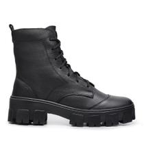 Bota Feminina Valentina Confort Premium Couro Preto