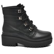 Bota Feminina Via Marte Biker Tratorada Preto Bota Feminina Via Marte Biker Tratorada Preto